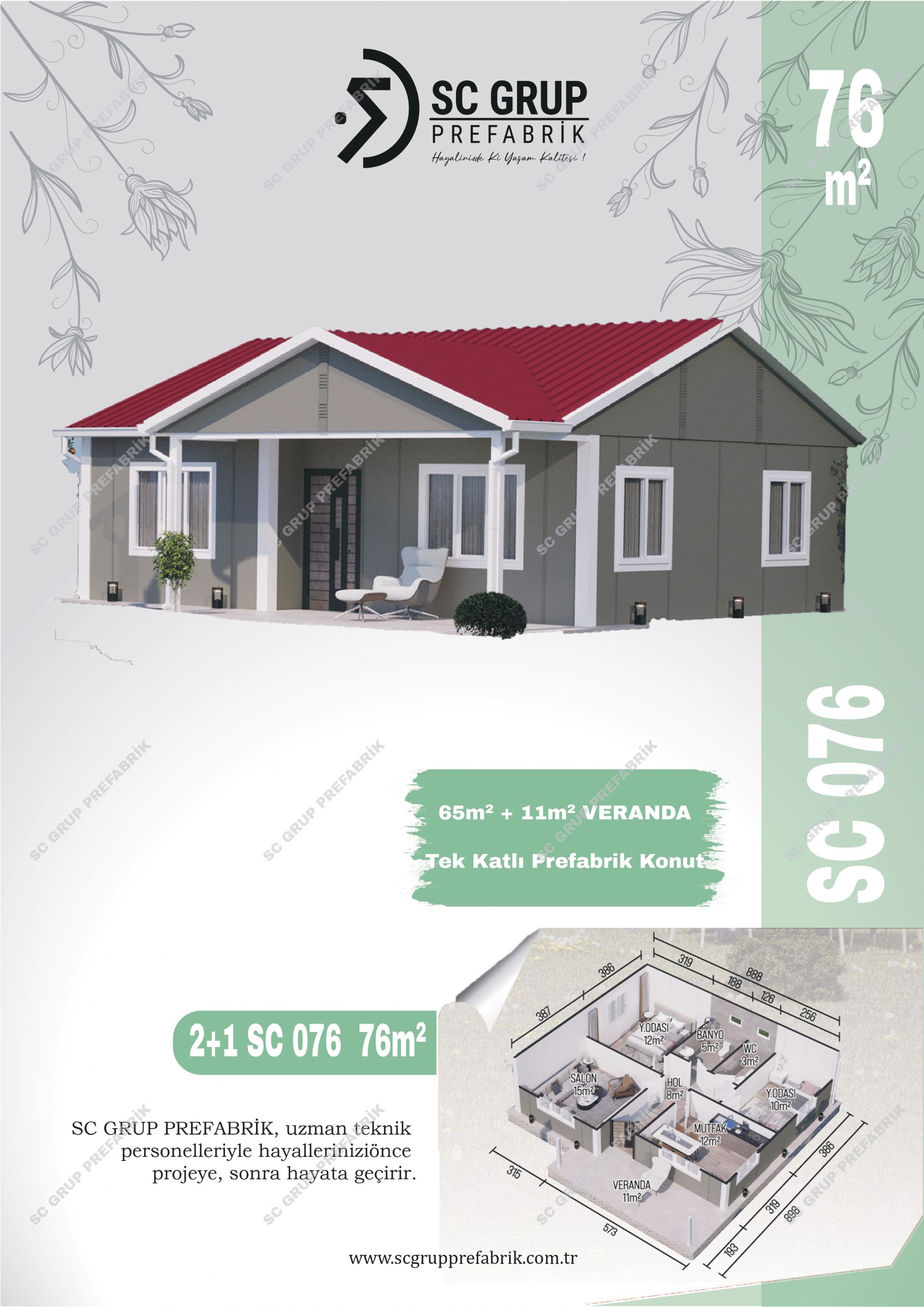 76 m� Kampanyal� Prefabrik